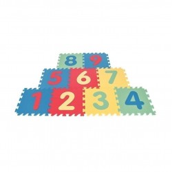 9 Parça Büyük Boy Rakamlı Sayılı Sünger Yapılı Oyun Karosu Yer Matı Puzzle Yapboz