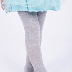 Kız Çocuk Pamuklu Külotlu Çorap Gri
